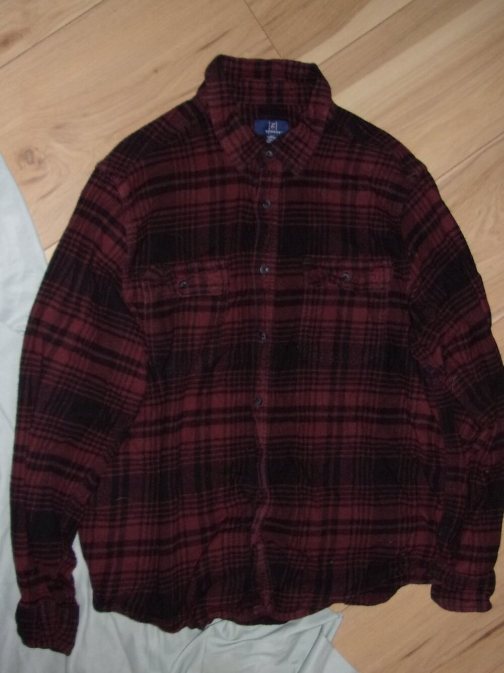 Mens size extra  large flannel brown  black plaid shirt gorpcore